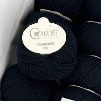 Włóczka Cardiff Cashmere DK 516 Nero ( czarny )