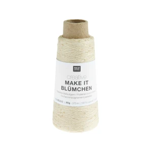 Włóczka Make it Blumchen 005 ecru z cekinkami 25g ( Rico Design )