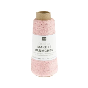 Włóczka Make it Blumchen 001 różowy z cekinkami 25g ( Rico Design )