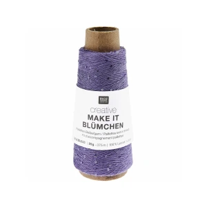 Włóczka Make it Blumchen 018 fiolet z cekinkami 25g ( Rico Design )