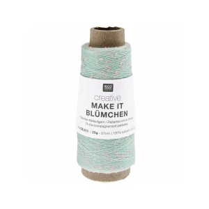 Włóczka Make it Blumchen 009 mięta z cekinkami 25g ( Rico Design )