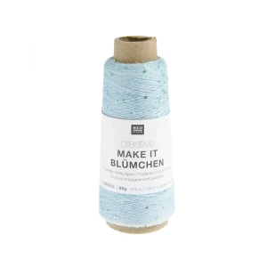 Włóczka Make it Blumchen 003 błękit z cekinkami 25g ( Rico Design )