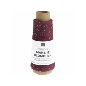 Włóczka Make it Blumchen 016 burgund 25g z cekinkami ( Rico Design )