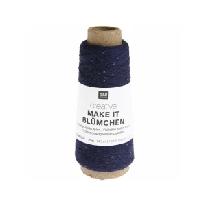 Włóczka Make it Blumchen 015 granatowy 25g z cekinkami ( Rico Design )