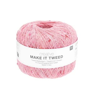 Włóczka Make it Tweed 003 różowy multikolor z nopkami 50g ( Rico Design )