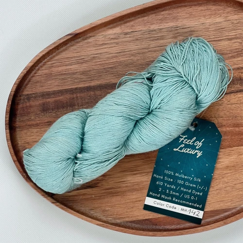 Maharaja Silk Lace 142 Mint - 100% jedwab