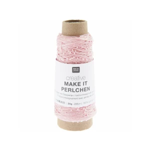 Włóczka Make it Perlchen 002 jasnoróżowy z koralikami 25g ( Rico Design )