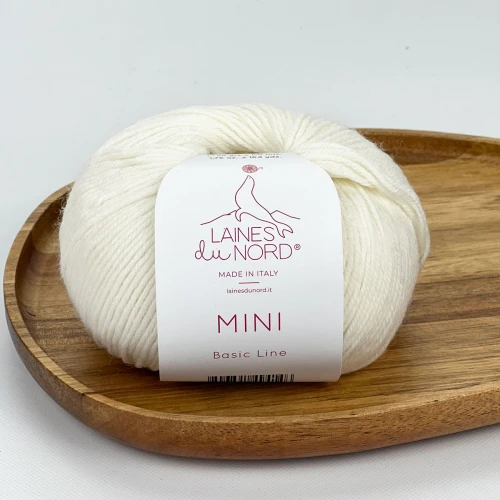 Włóczka Mini 001 biały ( Laines du Nord )