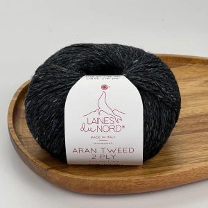 Włóczka Aran Tweed 2PLY 2P06 ( czarny ) Laines du Nord
