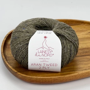 Włóczka Aran Tweed 2PLY 2P07 ( khaki ) Laines du Nord