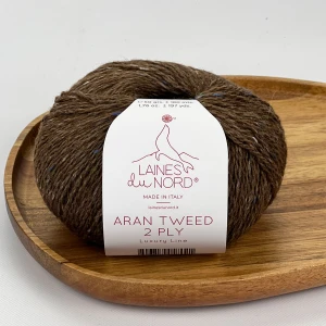 Włóczka Aran Tweed 2PLY 2P08 ( brązowy ) Laines du Nord