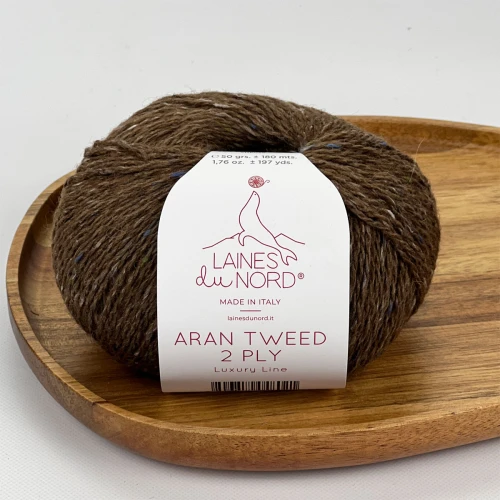 Włóczka Aran Tweed 2PLY 2P08 ( brązowy )