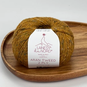 Włóczka Aran Tweed 2PLY 2P09 ( musztarda ) Laines du Nord