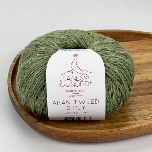 Włóczka Aran Tweed 2PLY 2P14 (pistacja ) Laines du Nord