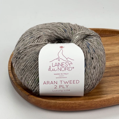 Włóczka Aran Tweed 2PLY 2P15 ( szary ) Laines du Nord