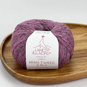 Włóczka Aran Tweed 2PLY 020 ( fiołkowy róż ) Laines du Nord