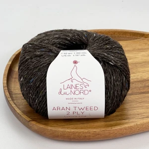 Włóczka Aran Tweed 2PLY 023 ( zgaszony brąz ) Laines du Nord