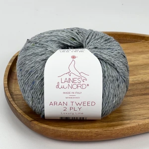 Włóczka Aran Tweed 2PLY 001 ( niebieskoszary ) Laines du Nord