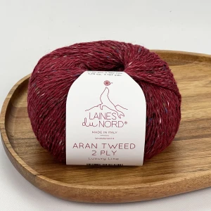 Włóczka Aran Tweed 2PLY 011 ( ciemnoczerwony ) Laines du Nord