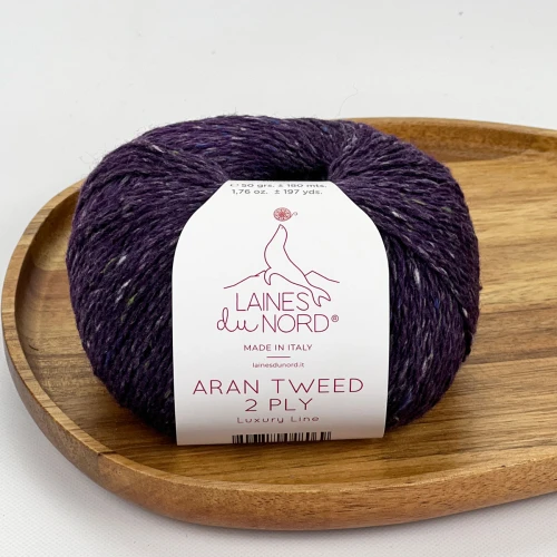 Aran Tweed 2PLY 012 ( fioletowy ) Laines du Nord