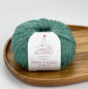 Włóczka Aran Tweed 2PLY 002 ( miętowa zieleń ) Laines du Nord