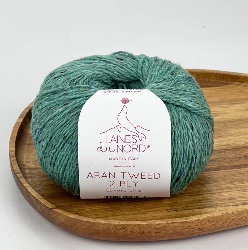 Aran Tweed 2PLY 002 ( miętowa zieleń ) Laines du Nord