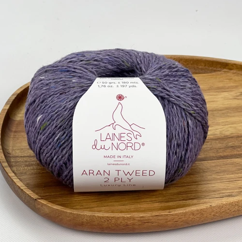 Aran Tweed 2PLY 021 ( zgaszony fiolet ) Laines du Nord