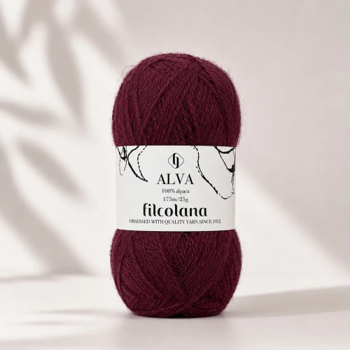 bordowa włóczka 100% alpaka