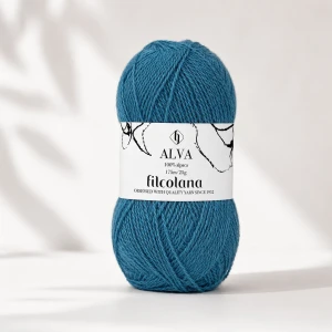 Włóczka Alva 142 Periwinkle - niebieski 25g ( Filcolana )