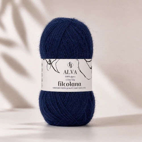 Włóczka Alva 145 Navy Blue - granatowy