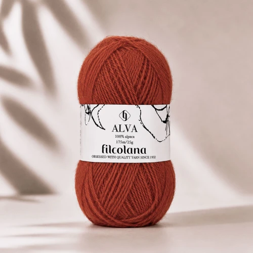 Włóczka Alva 375 Red Clay - ceglany 25g