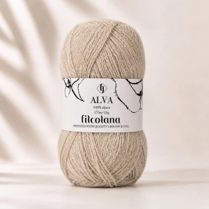 Włóczka Alva 977 Marzipan  - naturalny beż 25g ( Filcolana )