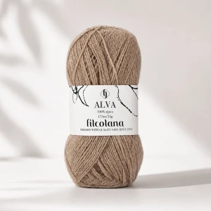 Włóczka Alva 207 Desert Sand - pustynny piasek 25g ( Filcolana )