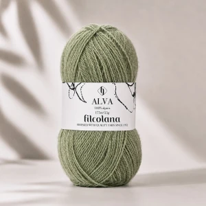 Włóczka Alva 355 Green Tea - zielona herbata 25g ( Filcolana )