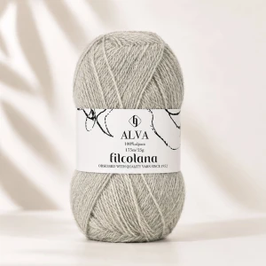 Włóczka Alva 950 Winter Grey  - zimowa szarość 25g ( Filcolana )