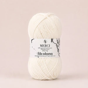 Włóczka Merci 1090 White -  Biel ( Filcolana)
