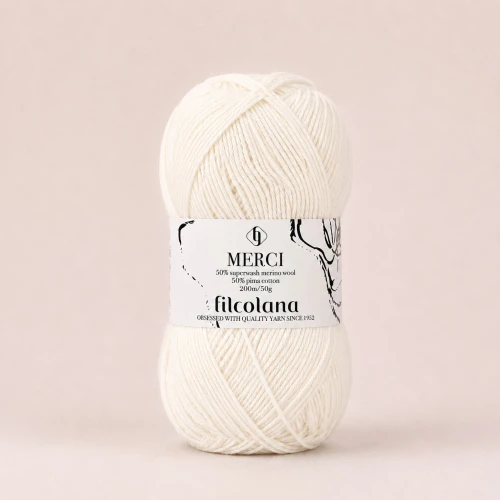 Włóczka Merci 1090 White - Biel