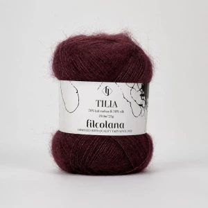 Włóczka Tilia 382 Dark Bordeaux - ciemny bordowy (Filcolana)