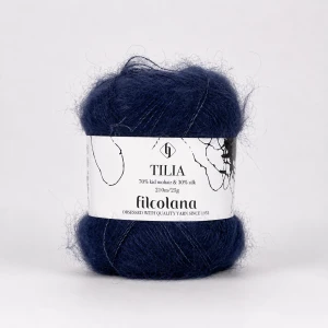 Włóczka Tilia 145 Navy Blue - granatowy (Filcolana)
