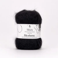 Włóczka Tilia 102 Black -  czarny (Filcolana)