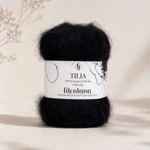 Włóczka Tilia 102 Black -  czarny (Filcolana)