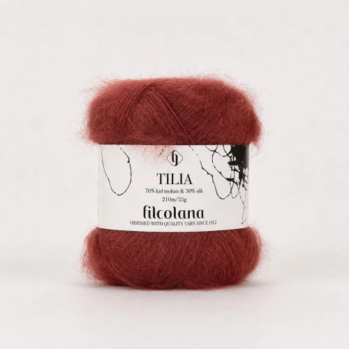 Włóczka Tilia 350 Sienna - ceglasty czerwony