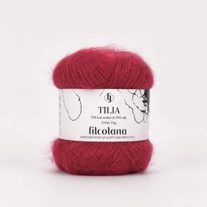 Włóczka Tilia 323 Cranberry - żurawinowa czerwień (Filcolana)