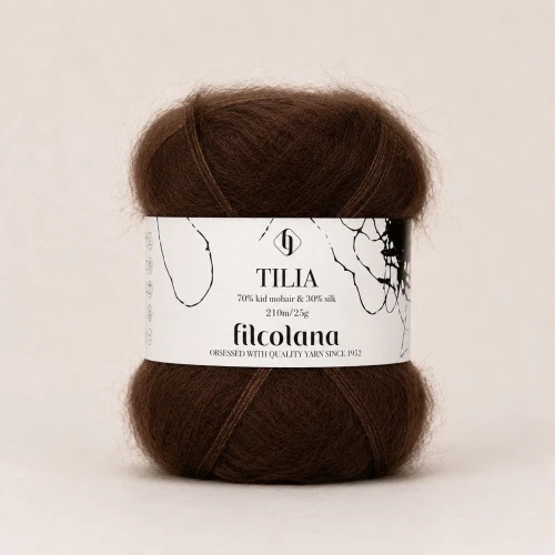 Włóczka Tilia 325 Coffee - kawowy brąz