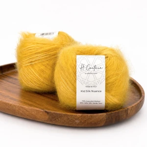 Włóczka Kid Silk Nuance 017 słoneczny żółty ( Laines du Nord )