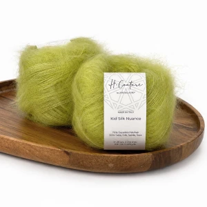 Włóczka Kid Silk Nuance 018 zielone jabłko ( Laines du Nord )