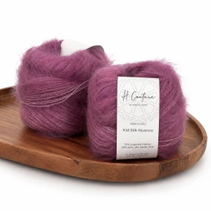 Włóczka Kid Silk Nuance 033 różany wrzos ( Laines du Nord )