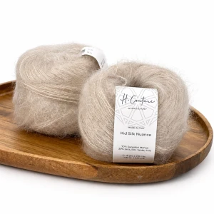 Włóczka Kid Silk Nuance 046 kość słoniowa ( Laines du Nord )