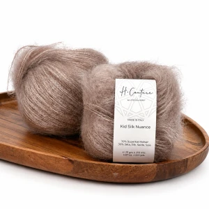 Włóczka Kid Silk Nuance 048 kawowy ( Laines du Nord )