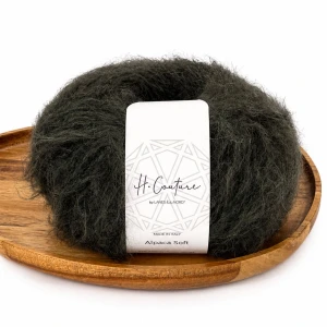 Włóczka Alpaca Soft 11 - ciemna zieleń ( Laines du Nord )